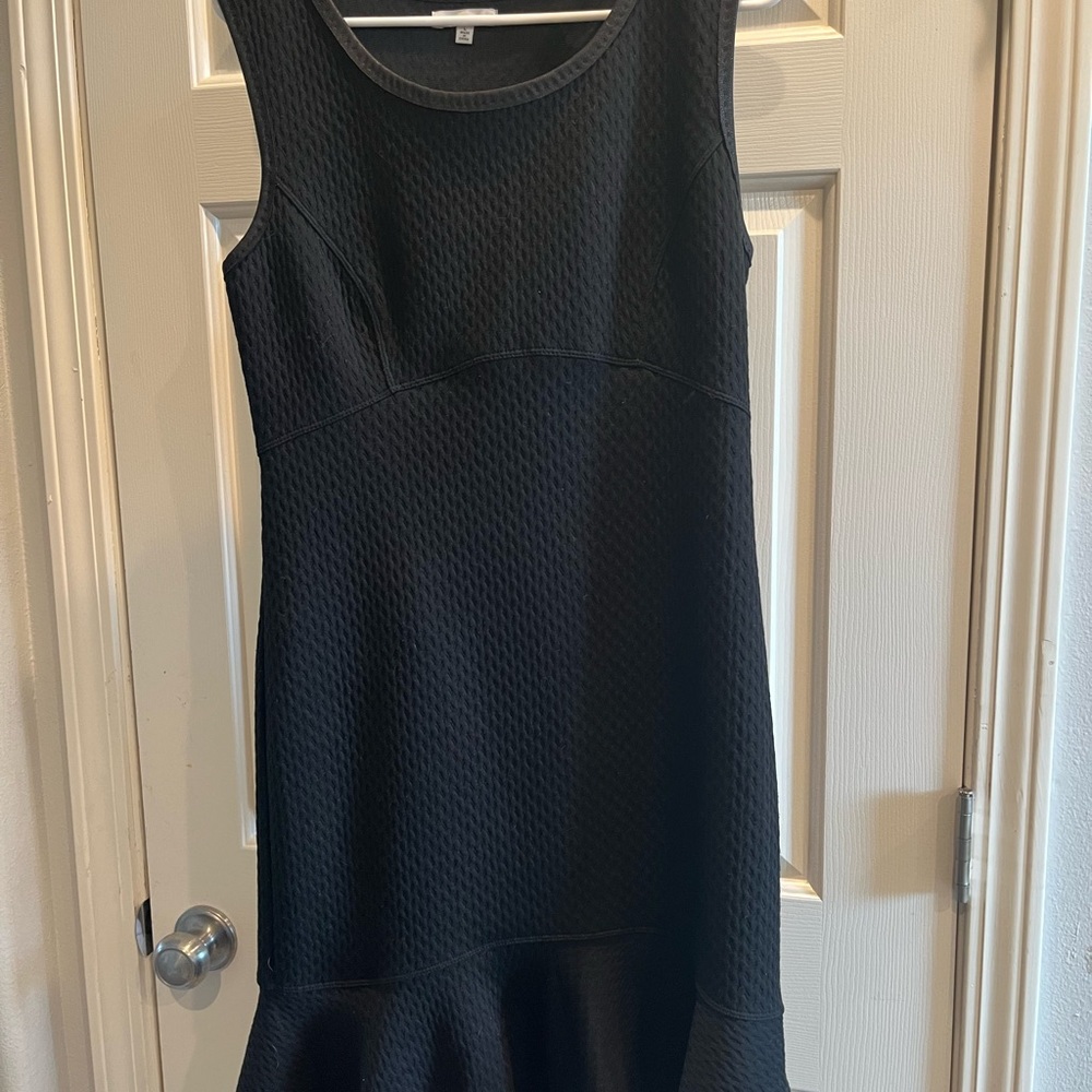 Max studio short, black, mermaid ruffle dress.